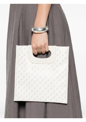 Gherardini mini Piattina monogram cross body bag - White