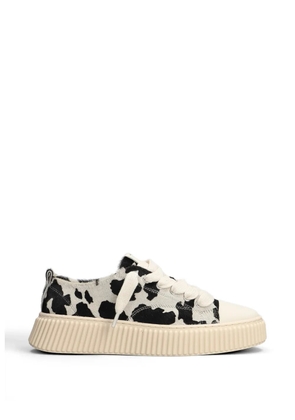 Rhun animalier platform sneakers - White