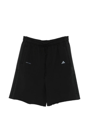 adidas x Entire Studios logo-print side-stripe shorts - Black