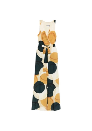 LE RJTANGE abstract-print jumpsuit - Green