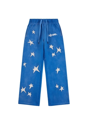 KidSuper star-patchwork track pants - Blue