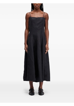 Osklen topstitching midi dress - Black