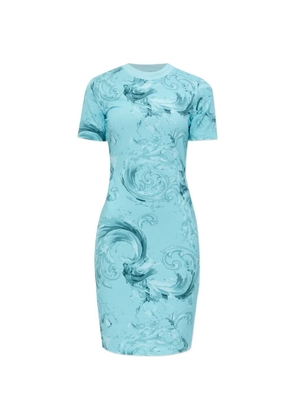 Versace Jeans Couture Barocco-print mini dress - Blue