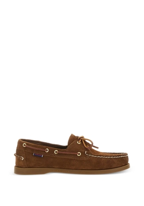 Sebago Portland leather boat shoes - Brown