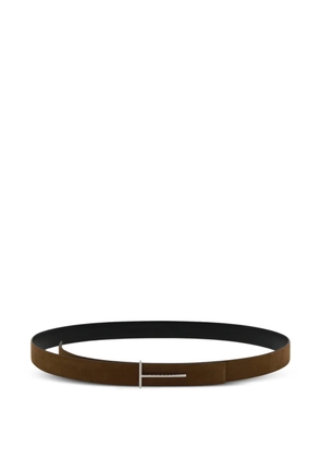TOM FORD T-bar buckle belt - Brown