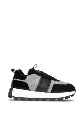 SERGIO MORETTI FIRENZE shearling-panelled sneakers - Black