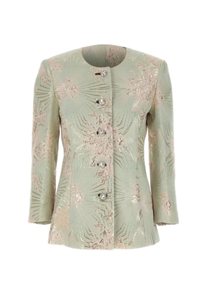 Jacques floral-jacquard jacket - Green