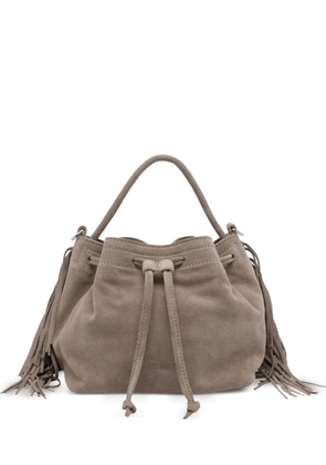 Vic Matie fringed suede tote bag - Grey
