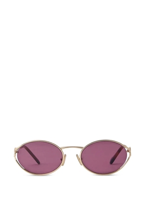 Miu Miu Eyewear logo sunglasses - Gold