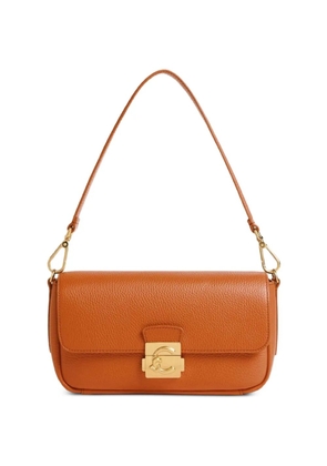 Coccinelle medium C-Me lock pebbled leather shoulder bag - Neutrals