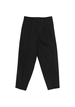 Low Brand pleated elasticated-waistband trousers - Black