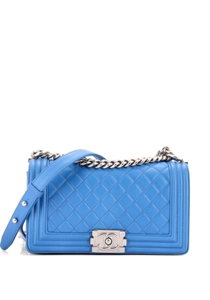 CHANEL Pre-Owned Boy Flap Bag Quilted Calfskin Old Medium shoulder bag - Blue
