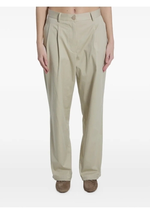 Tagliatore double-pleated linen trousers - Neutrals