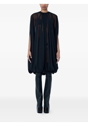 Rick Owens Temple Luxor sheer draped cape - Black