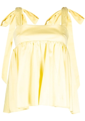 Kika Vargas Susan sleeveless stretch-cotton top - Yellow