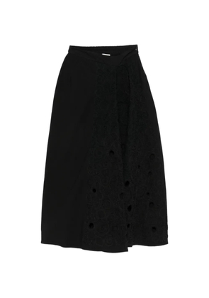 Gentry Portofino appliqué midi skirt - Black