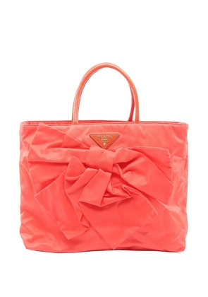 Prada Pre-Owned 2010-2026 Tessuto Fiocco Bow tote bag - Orange