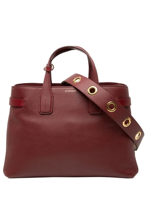 Burberry Pre-Owned 2000-2026 Medium Leather Banner satchel - Red