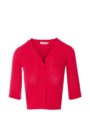 TWINSET ribbed-knit V-neck cardigan - Red