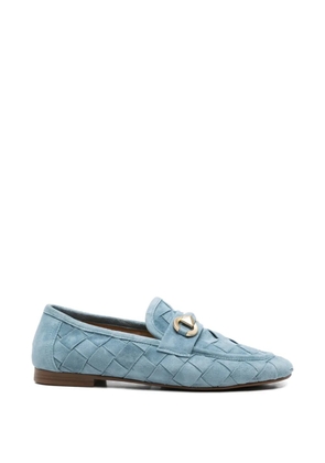 SERGIO MORETTI FIRENZE woven horsebit loafers - Blue