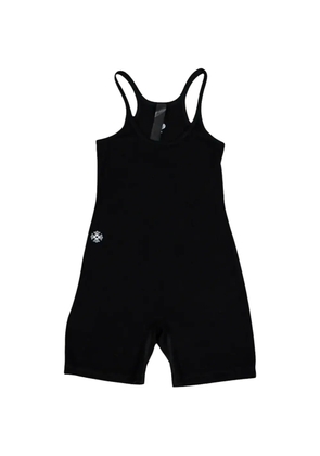 Chrome Hearts ribbed embroidered romper - Black