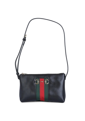 Gucci horsebit striped crossbody bag - Black