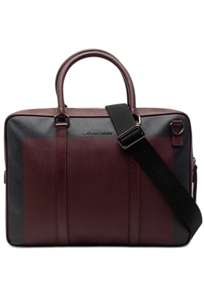 Burberry Pre-Owned 2000-2017 Bicolor Leather Newburg business bag - Red