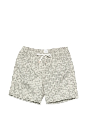 Eleventy geometric-print swim shorts - Neutrals