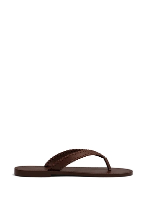 Cinq A Sept Jessica leather flat sandals - Brown