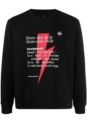 Neil Barrett Thunderbolt-print sweatshirt - Black