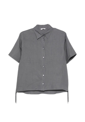 Peserico drawstring-hem short-sleeve shirt - Grey