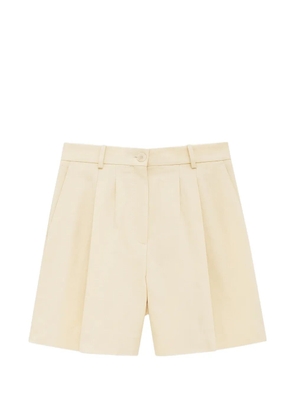 ANINE BING Brice pleated tailored shorts - Yellow