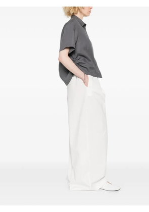 Peserico drawstring-hem short-sleeve shirt - Grey