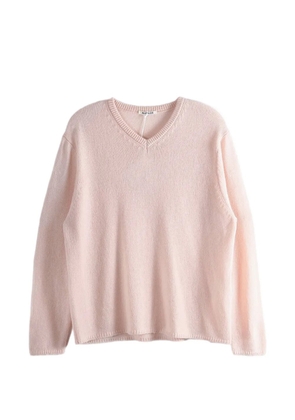 Auralee V-neck cashmere sweater - Pink