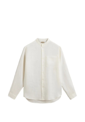 Woolrich garment-dyed linen shirt - Neutrals