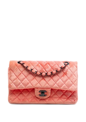 CHANEL Pre-Owned 2014-2015 Medium Classic Velvet Double Flap shoulder bag - Pink