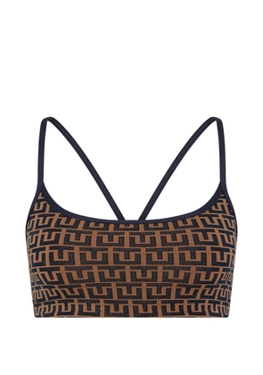 The Upside Castilla Bowie geometric-print bra - Neutrals