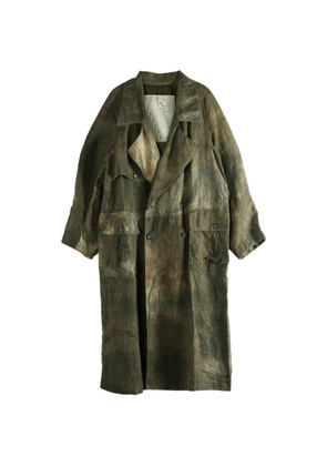 Ziggy Chen double-breasted coat - Green