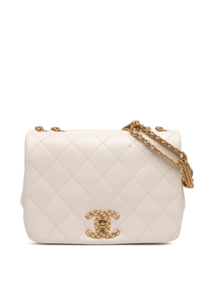 CHANEL Pre-Owned 2021-2025 Small Quilted Lambskin On And On Chain Flap shoulder bag - White