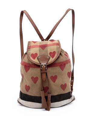 Burberry Pre-Owned 2000-2017 Mega Check Canvas Chiltern Hearts backpack - Brown