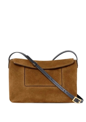 Wandler mini Penelope suede flap shoulder bag - Brown