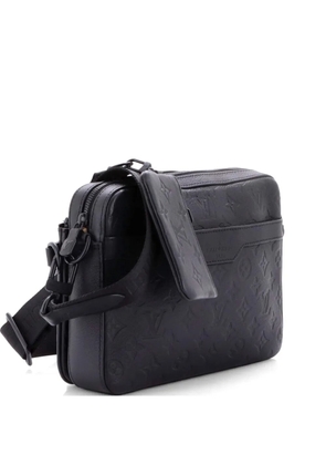 Louis Vuitton Pre-Owned Trio Messenger Bag Monogram Shadow Leather crossbody bag - Black