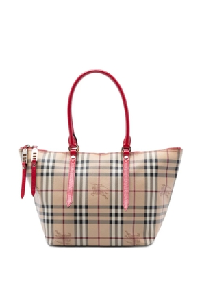 Burberry Pre-Owned 2000-2017 Small Haymarket Check Coated Canvas Salisbury tote bag - Neutrals