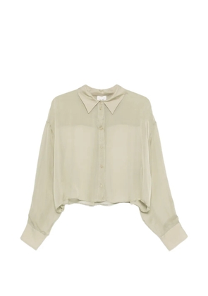 Alysi long-sleeve cropped shirt - Green