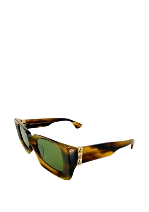 Chrome Hearts Estrel La rectangle-frame sunglasses - Brown