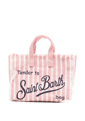 MC2 Saint Barth striped frayed-edge phone bag - Pink
