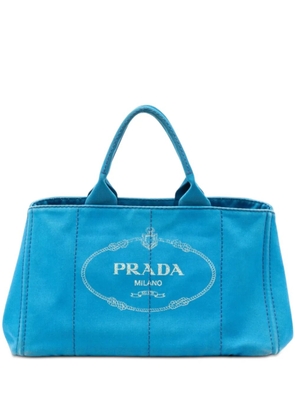 Prada Pre-Owned 2013-2026 Large Canvas Canapa Logo satchel - Blue