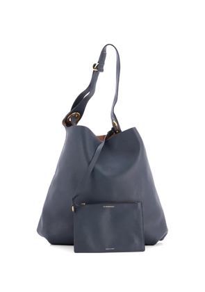 Burberry Pre-Owned Grommet Leather Medium hobo bag - Blue