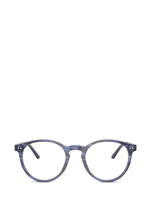 Polo Ralph Lauren striped round-frame glasses - Blue