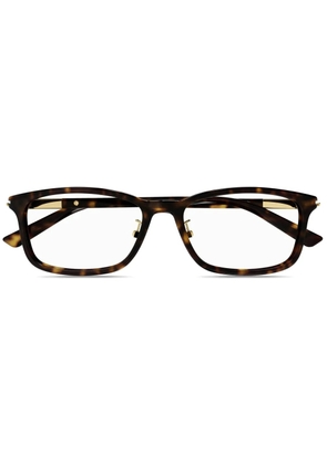Gucci Eyewear rectangle frame glasses - Brown